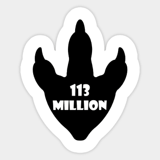 Dinosaur tracks from 113 million years ago Sticker